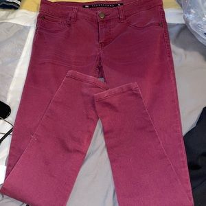 Dark red almost maroon skinny jeans